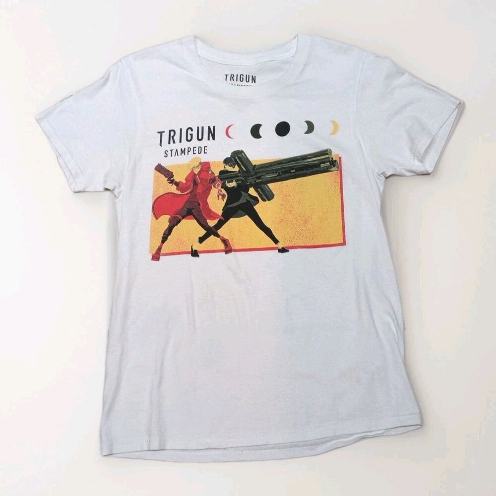 Medium Trigun Stampede Anime Manga White T-Shirt Unisex